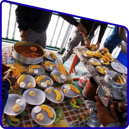 Breakfast served in Sundarban tour