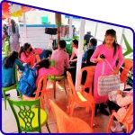 students of geography exploring sundarban soin, water, land formation with sediments