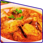 Bengali style chicken curry served to tourists in Sundarban