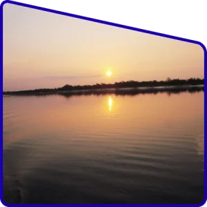 Sunset in Sundarban river