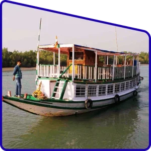 Tourist boat in Sundarban river