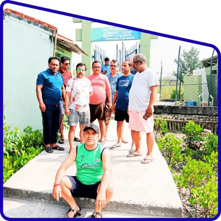 Tourists enjoying Sundarban Adventure Tour boat safari