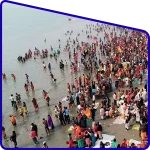 Devotees gathering in Gangasagar from Kolkata