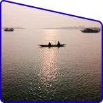 Setting Sun over Sundarban river trip